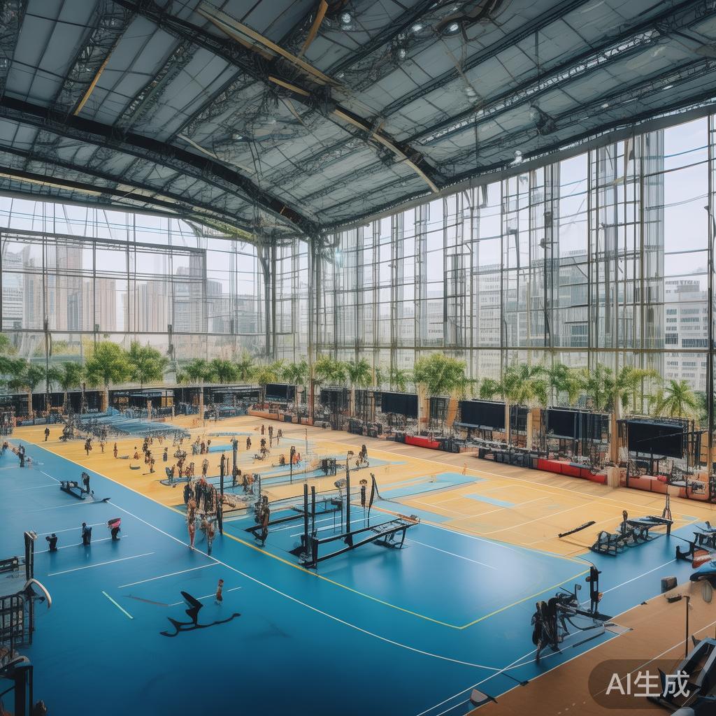 海德体育中心坐落于城市繁华地段，占地面积广泛，配备